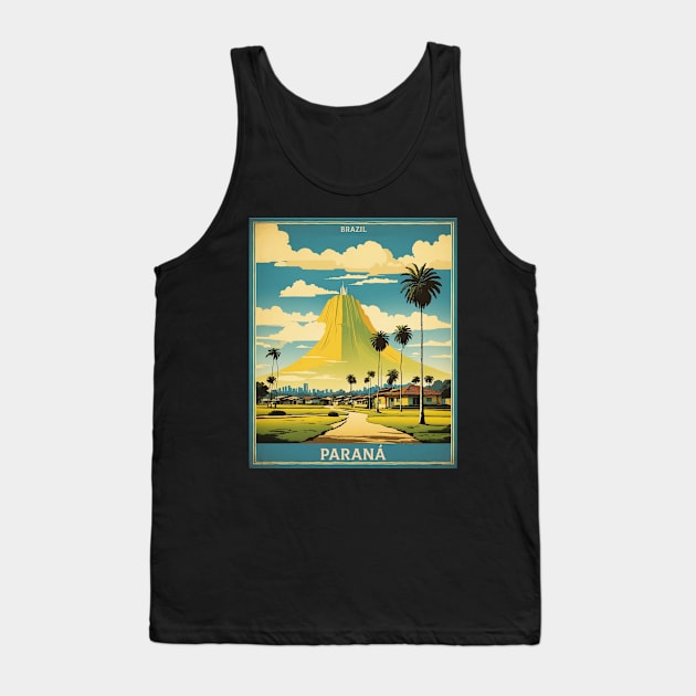 Parana Brazil Vintage Tourism Travel Poster Tank Top by TravelersGems